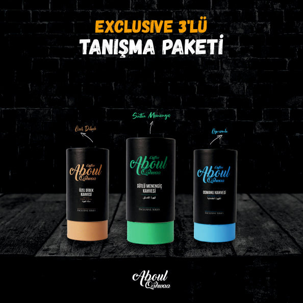Aboul Qahwaa Exclusive Series 3'lü Türk Kahvesi Tanışma Paketi 3x250 GR