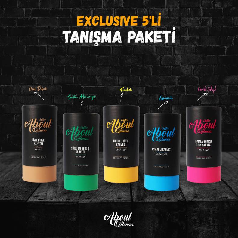 Aboul Qahwaa Exclusive Series 5'li Türk Kahvesi Tanışma Paketi 5x250 GR