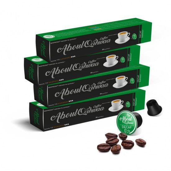 Aboul Qahwaa Nespresso Uyumlu 4 Paket Kapsül Kahve Decaf (Kafeinsiz)